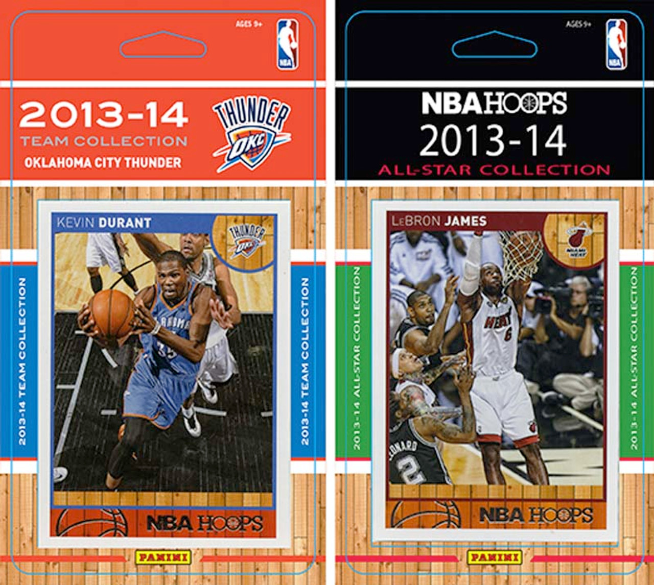 NBA Oklahoma City Thunder Licensed 2013-14 Hoops Team Set Plus 2013-24 Hoops All-Star Set