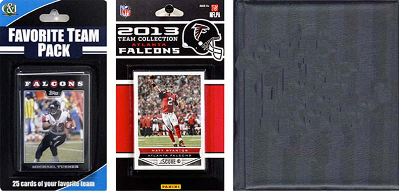 NFL Atlanta Falcons Licensed 2013 Score Team Set and Favorite Player Trading Card Pack Plus Storage Album