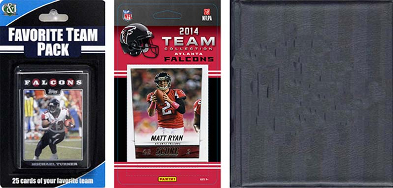 NFL Atlanta Falcons Licensed 2014 Score Team Set and Favorite Player Trading Card Pack Plus Storage Album