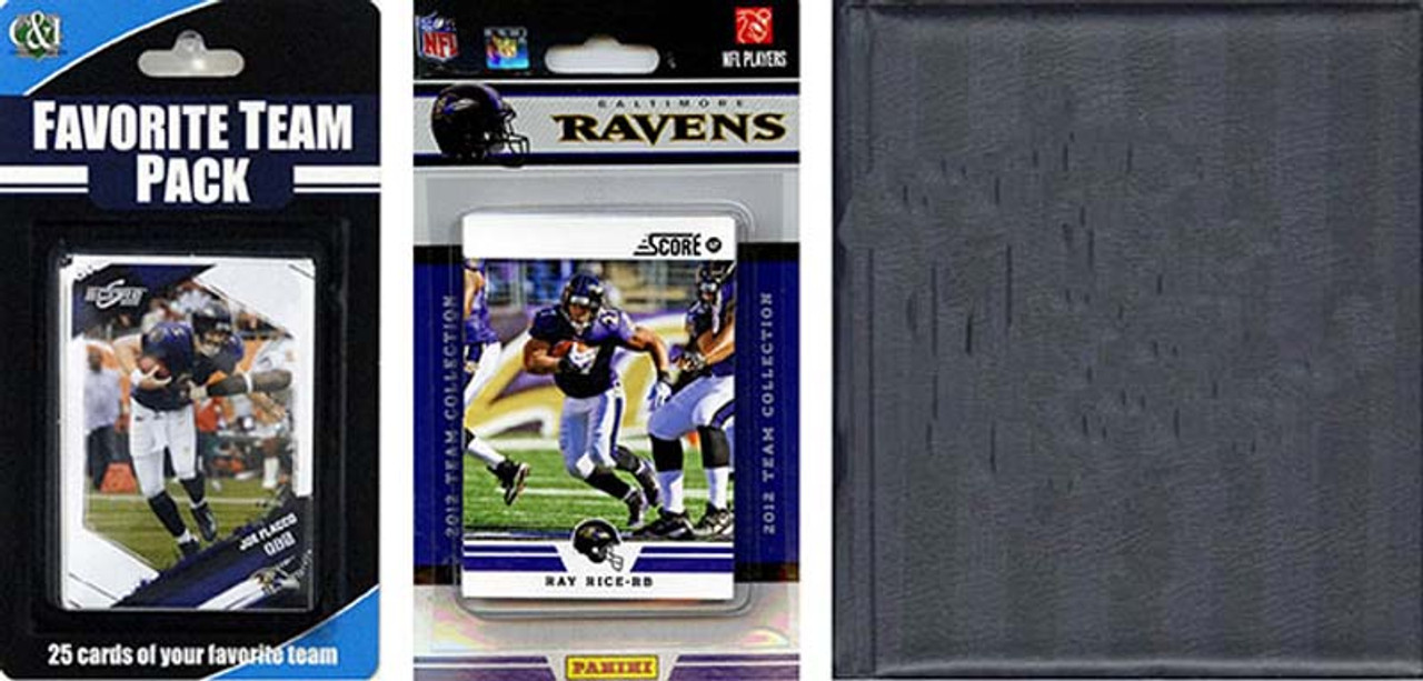 NFL Baltimore Ravens Licensed 2012 Score Team Set and Favorite Player Trading Card Pack Plus Storage Album