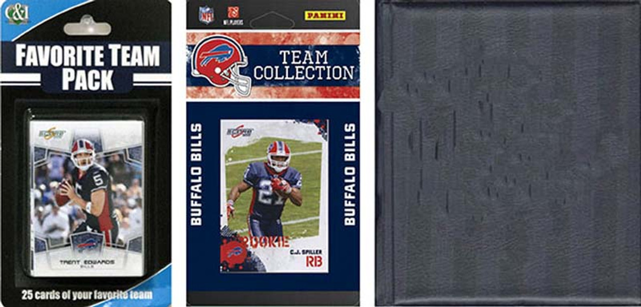 NFL Buffalo Bills Licensed 2010 Score Team Set and Favorite Player Trading Card Pack Plus Storage Album