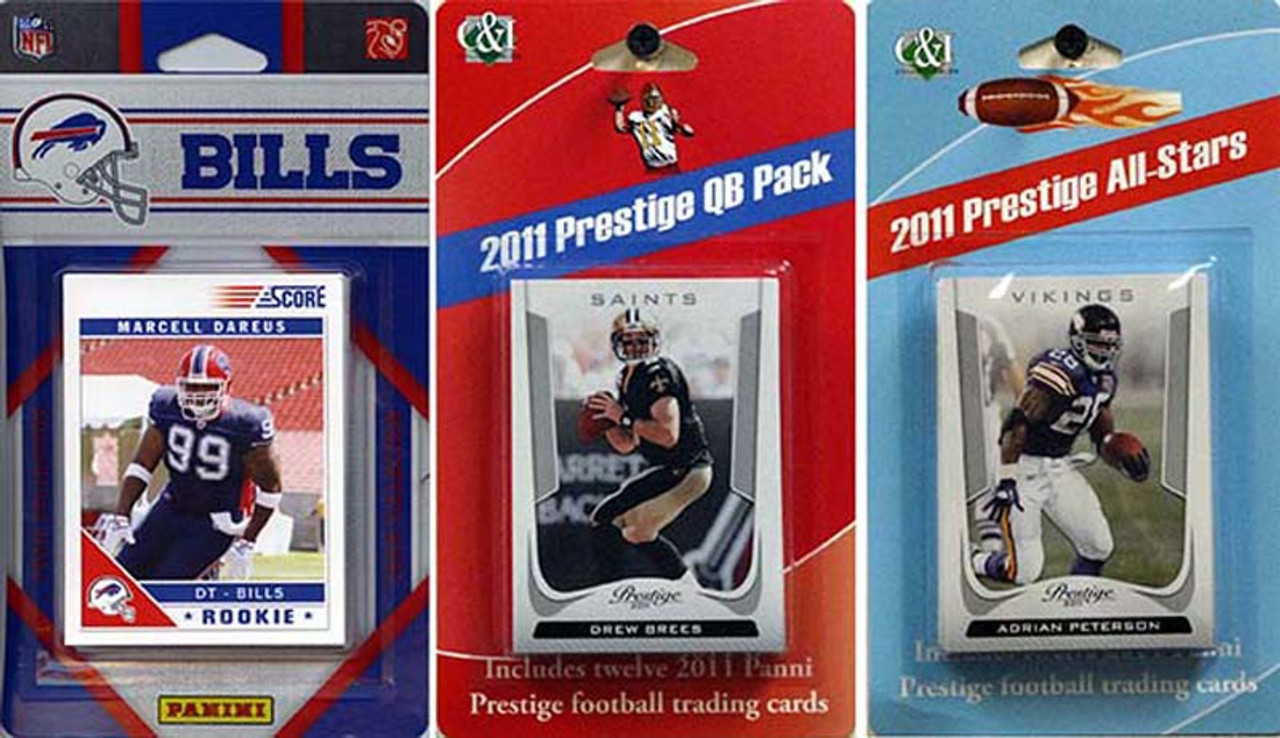 NFL Buffalo Bills Licensed 2011 Score Team Set With Twelve Card 2011 Prestige All-Star and Quarterback Set