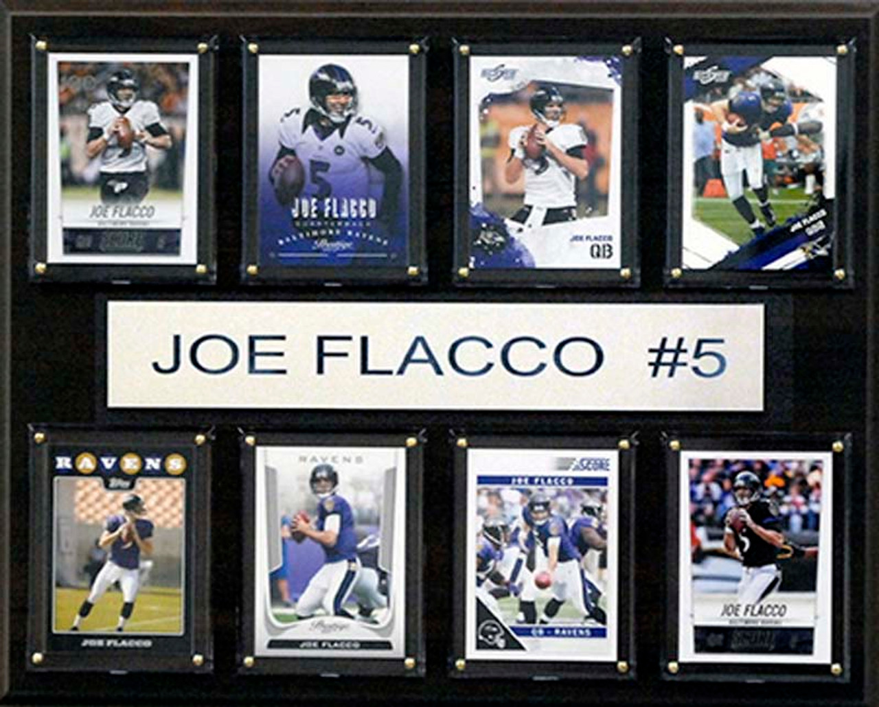 NFL 12"x15" Joe Flacco Baltimore Ravens 8-Card Plaque