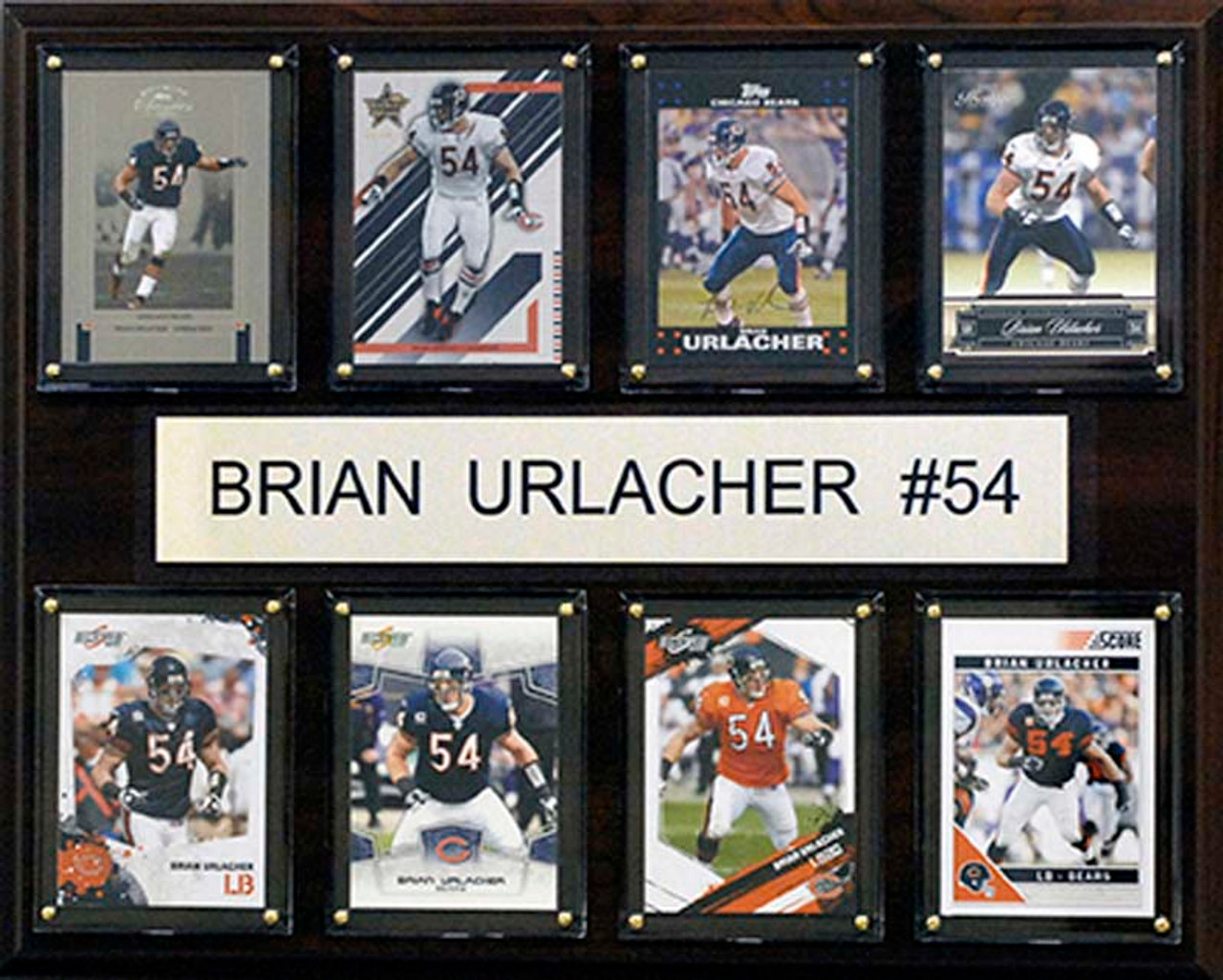 NFL 12"x15" Brian Urlacher Chicago Bears 8 Card Plaque