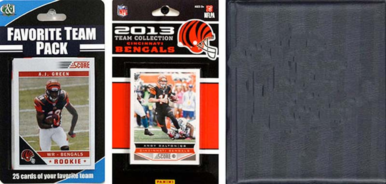 NFL Cincinnati Bengals Licensed 2013 Score Team Set and Favorite Player Trading Card Pack Plus Storage Album