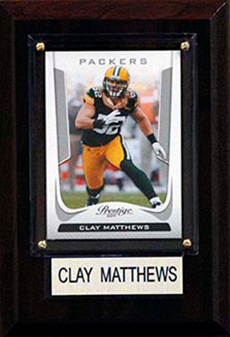 NFL 4"x6" Clay Matthews Green Bay Packers Player Plaque