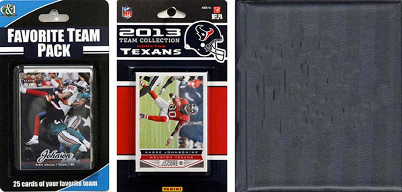 NFL Houston Texans Licensed 2013 Score Team Set and Favorite Player Trading Card Pack Plus Storage Album