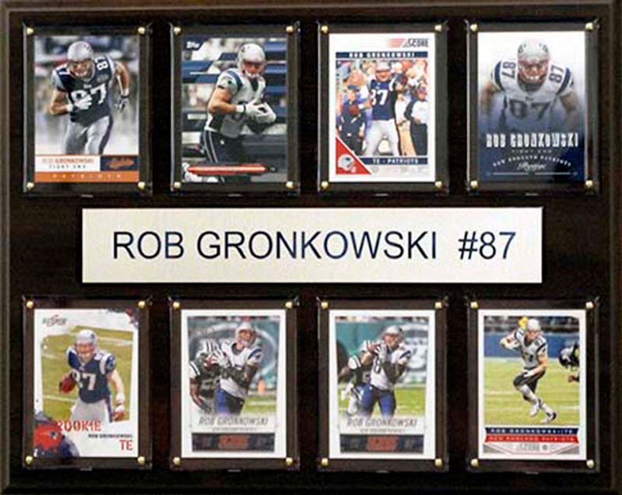 NFL 12"x15" Rob Gronkowski New England Patriots 8-Card Plaque