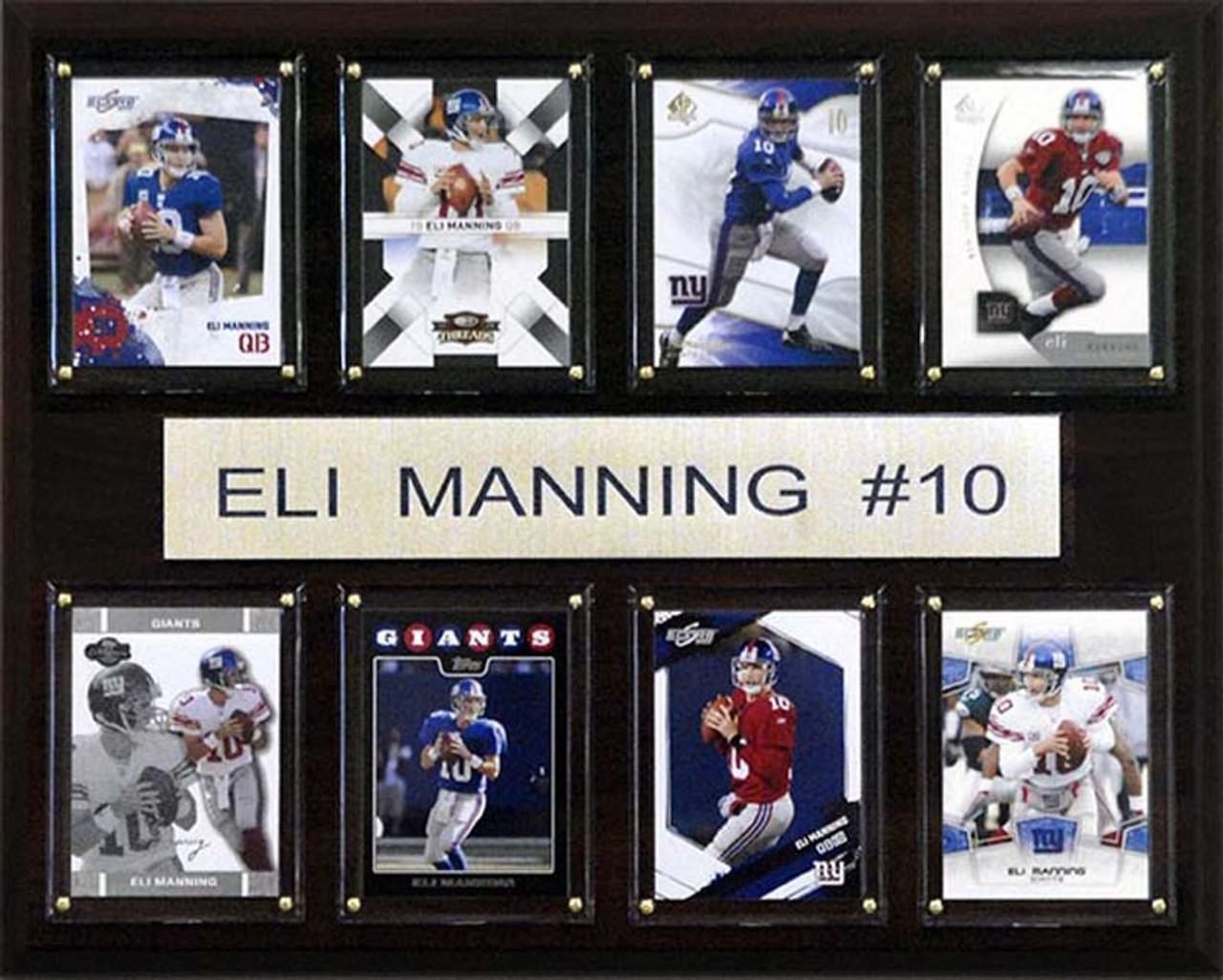 NFL 12"x15" Eli Manning New York Giants 8 Card Plaque
