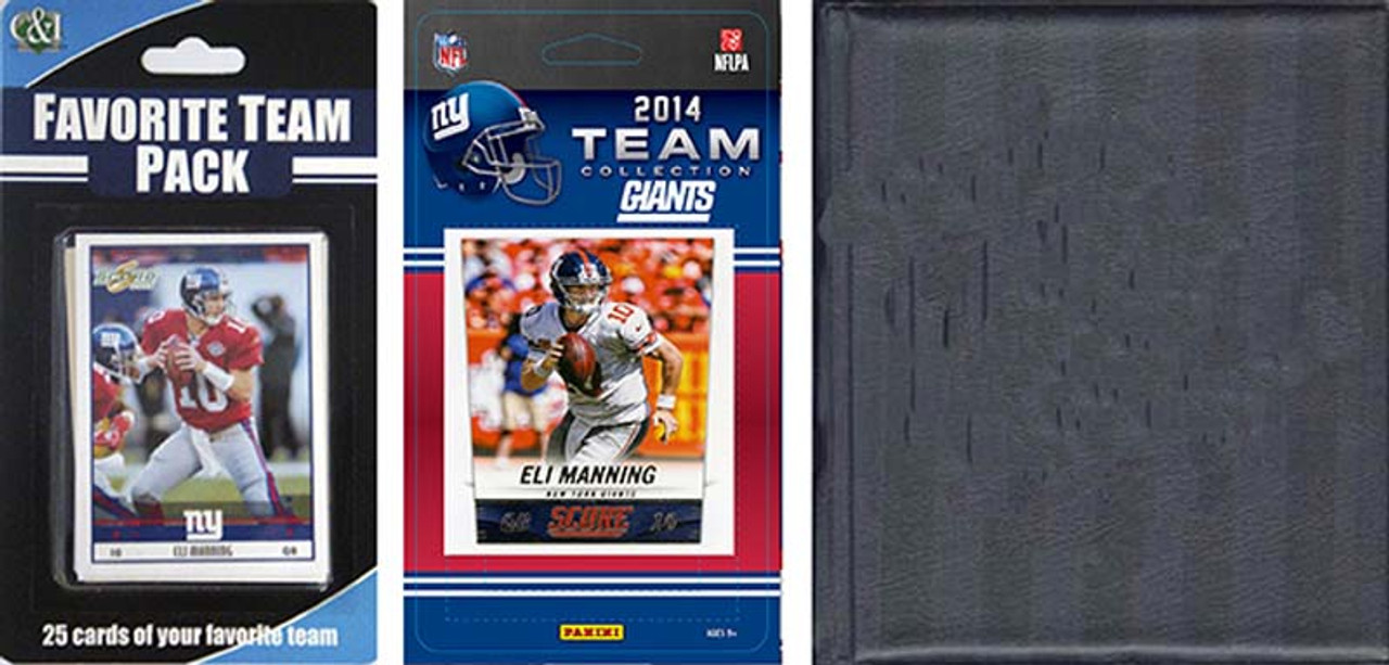 NFL New York Giants Licensed 2014 Score Team Set and Favorite Player Trading Card Pack Plus Storage Album