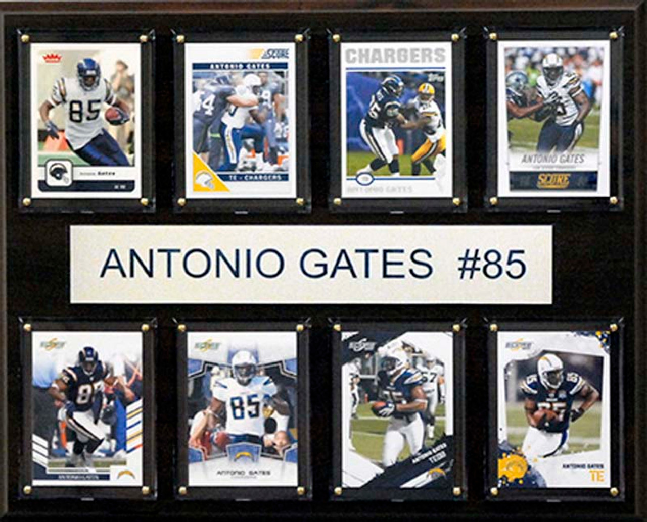 NFL 12"x15" Antonio Gates San Diego Chargers 8-Card Plaque