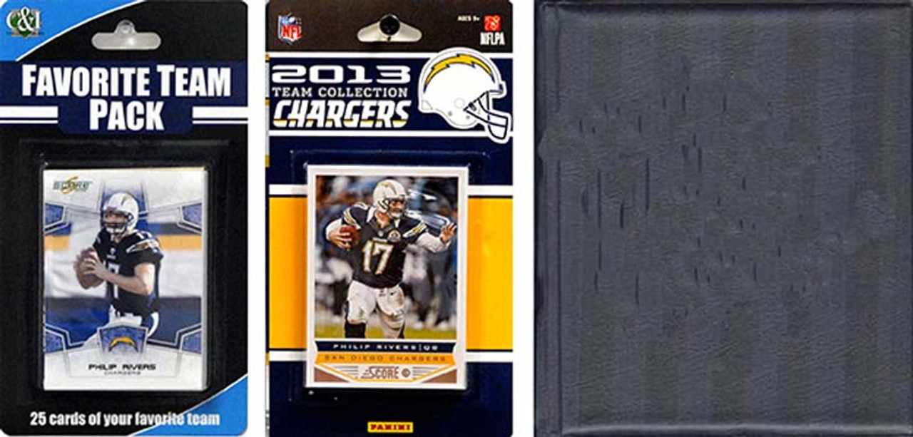 NFL San Diego Chargers Licensed 2013 Score Team Set and Favorite Player Trading Card Pack Plus Storage Album