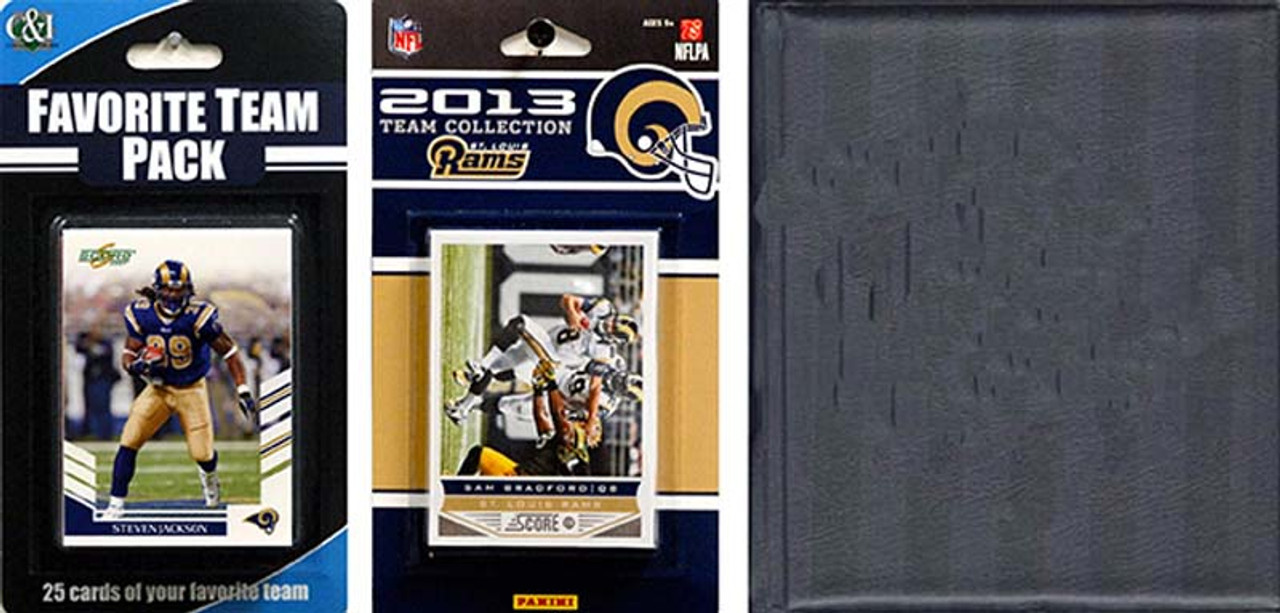 NFL St. Louis Rams Licensed 2013 Score Team Set and Favorite Player Trading Card Pack Plus Storage Album