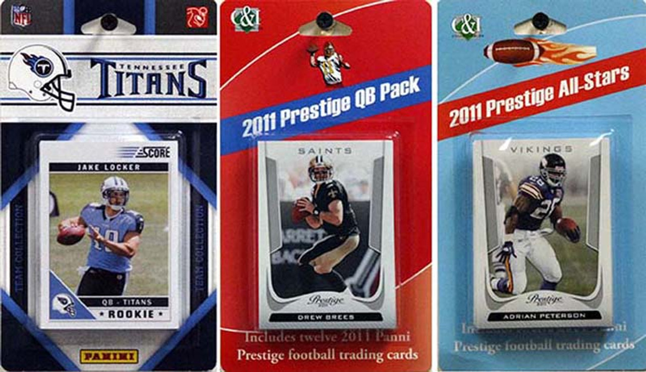 NFL Tennessee Titans Licensed 2011 Score Team Set With Twelve Card 2011 Prestige All-Star and Quarterback Set