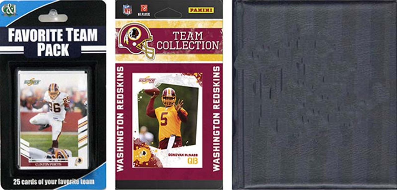 NFL Washington Redskins Licensed 2010 Score Team Set and Favorite Player Trading Card Pack Plus Storage Album