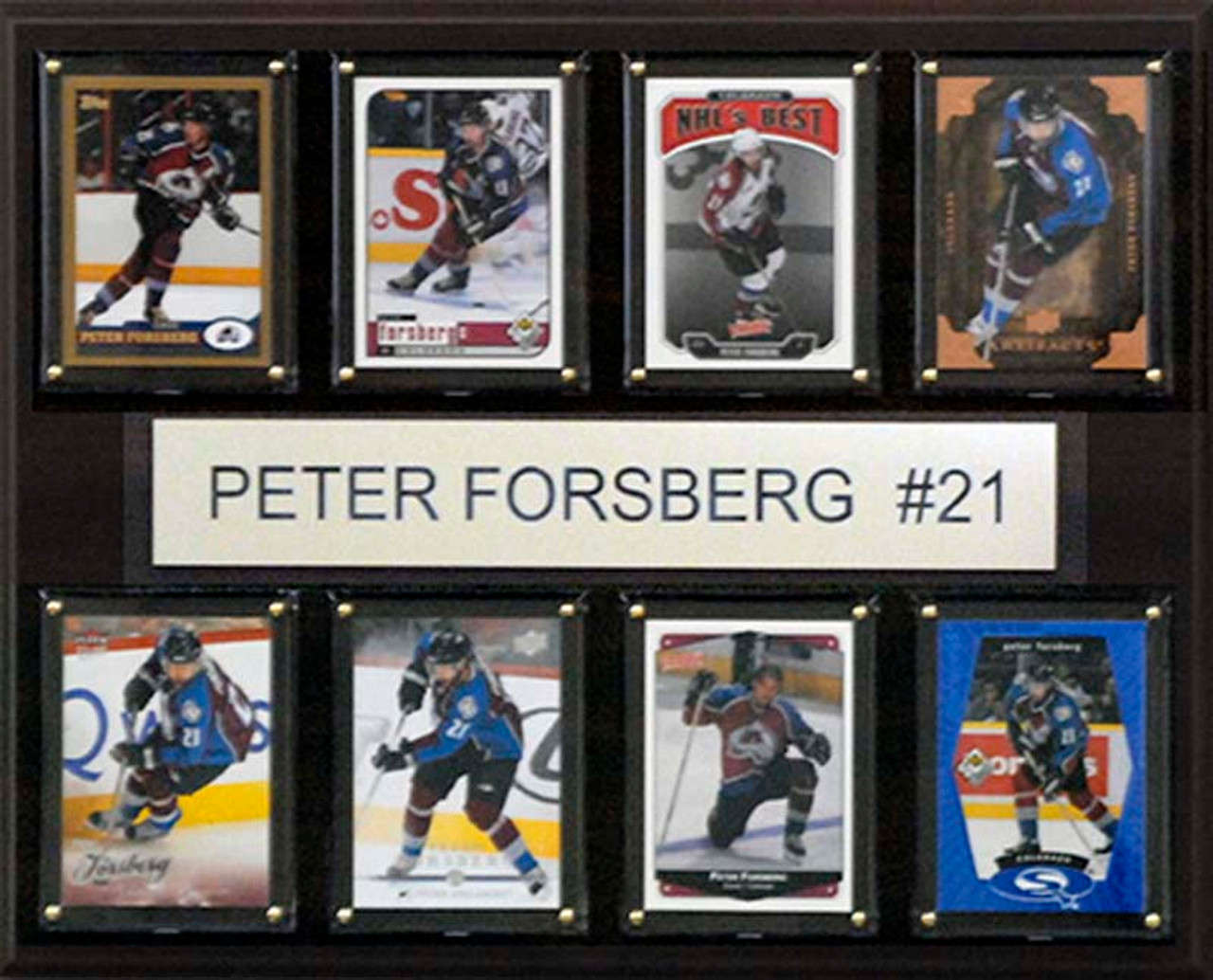 NHL 12"x15" Peter Forsberg Colorado Avalanche 8-Card Plaque