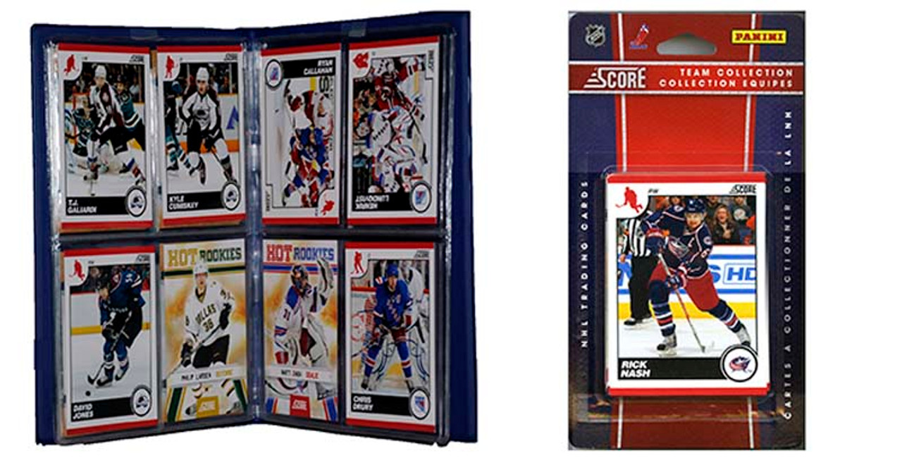 NHL Columbus Blue Jackets Licensed 2010 Score Team Set and Storage Album