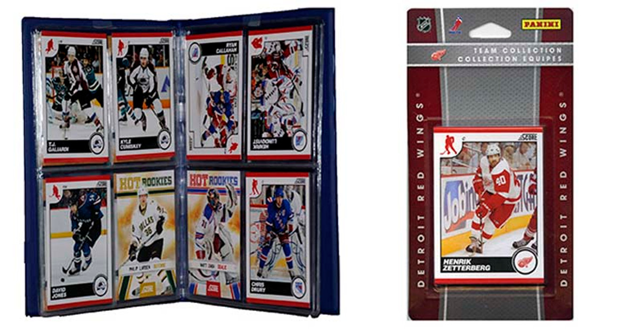 NHL Detroit Red Wings Licensed 2010 Score Team Set and Storage Album