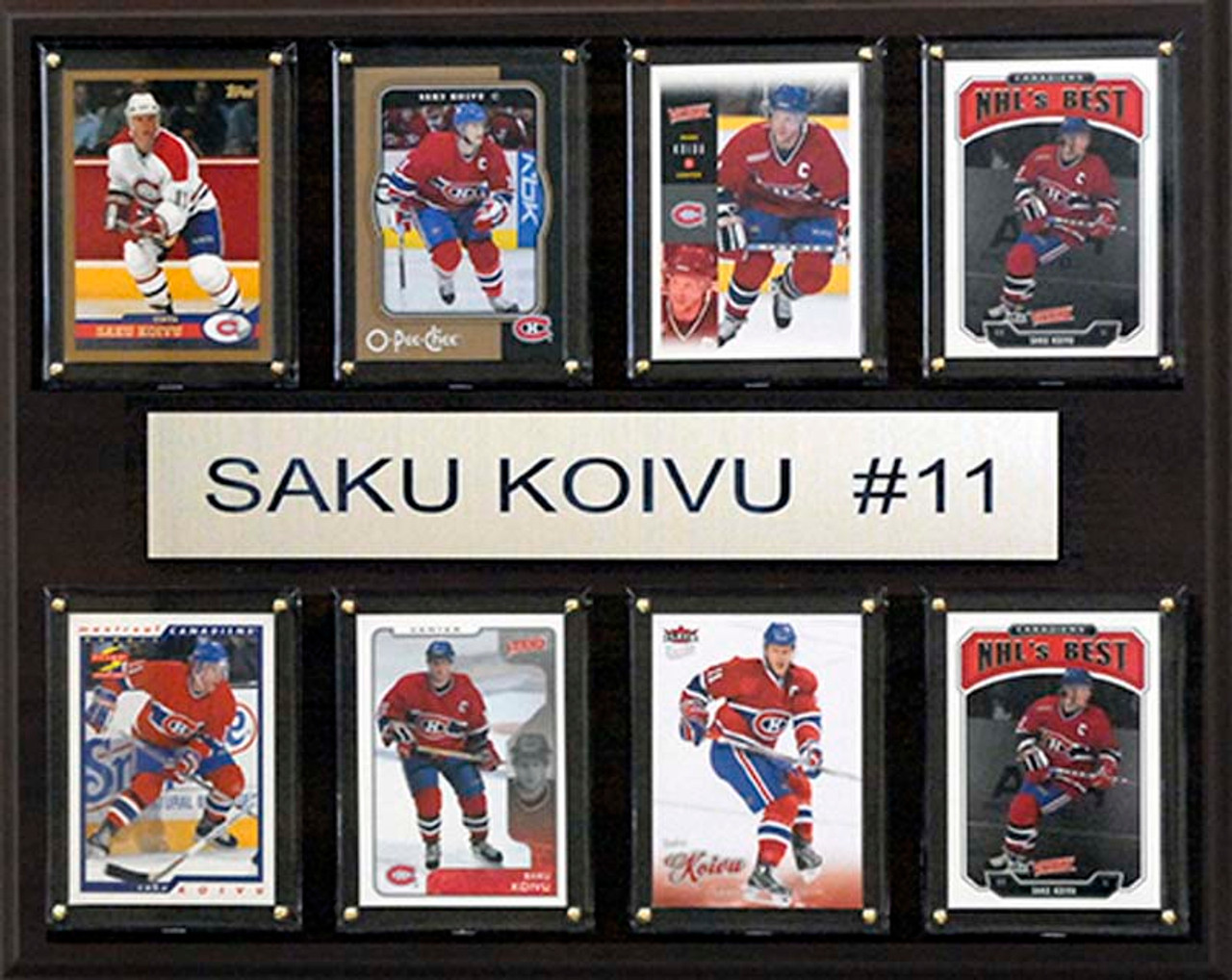 NHL 12"x15" Saku Koivu Montreal Canadiens 8-Card Plaque