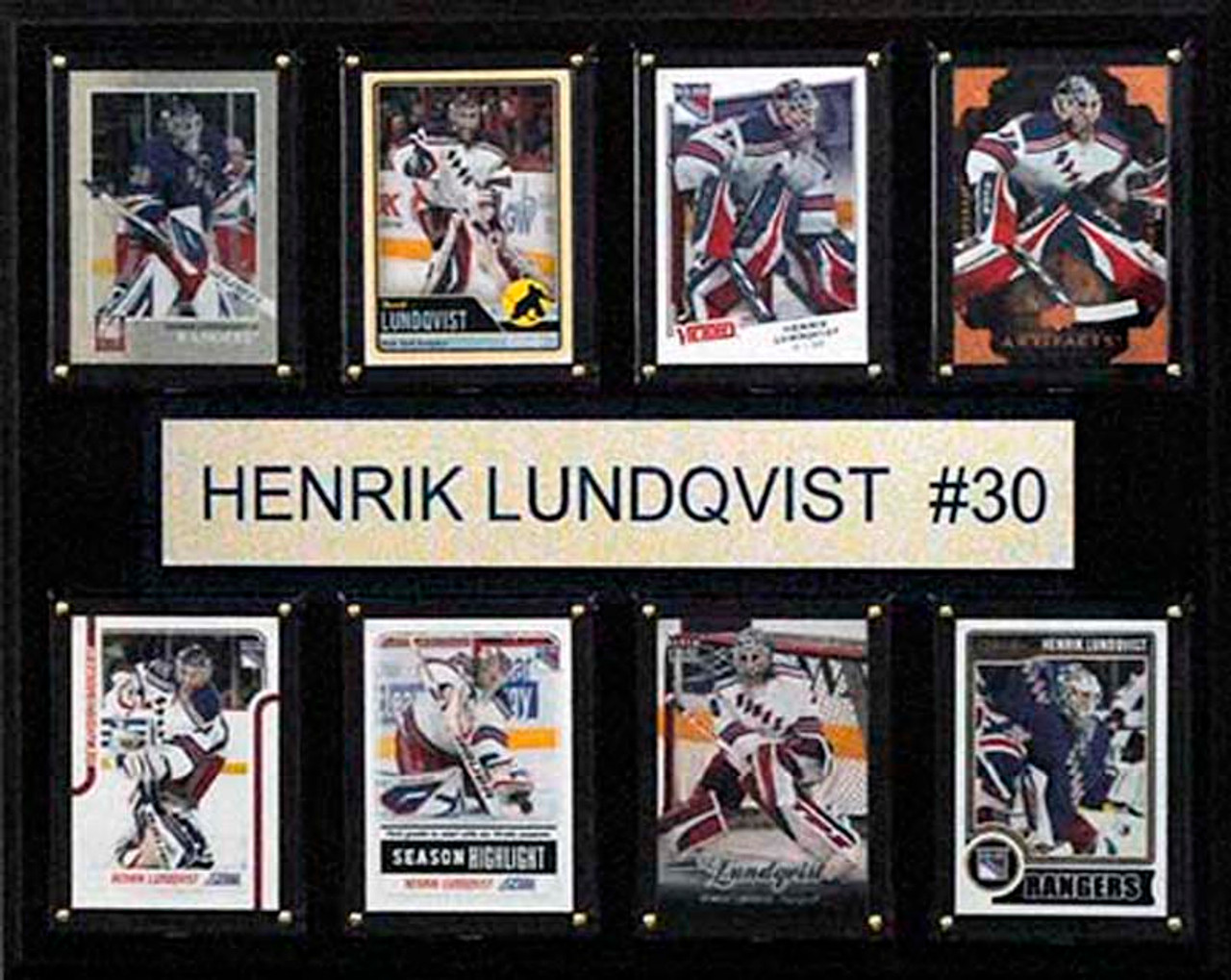 NHL 12"x15" Henrik Lundqvist New York Rangers 8-Card Plaque