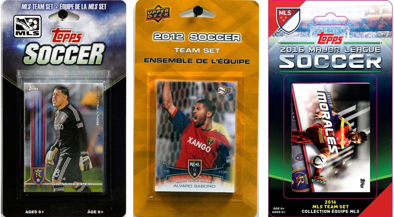 MLS Real Salt Lake 3 Different Licensed Trading Card Team Sets