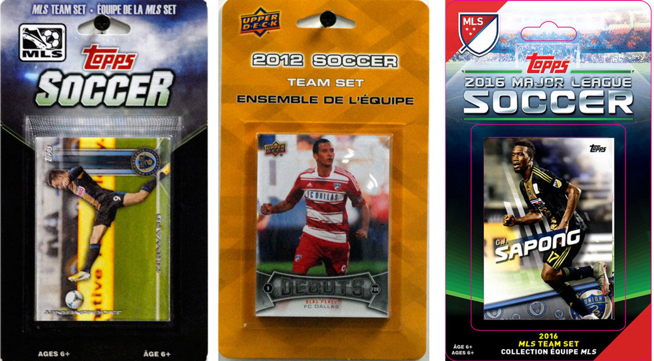 MLS Philadelphia Union 3 Different Licensed Trading Card Team Sets