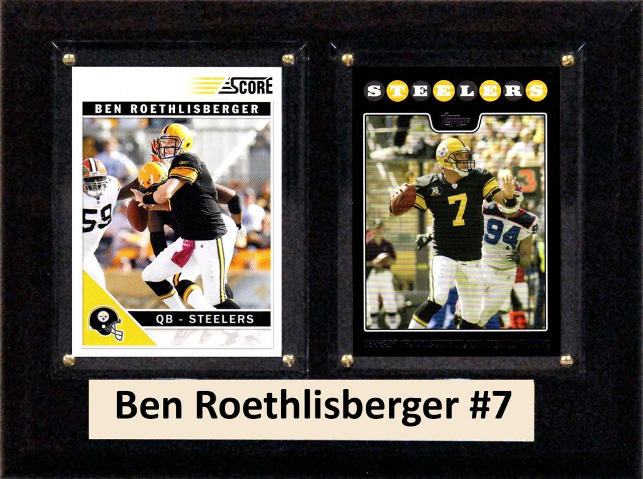 NFL 6"X8" Ben Roethlisberger Pittsburgh Steelers Two Card Plaque