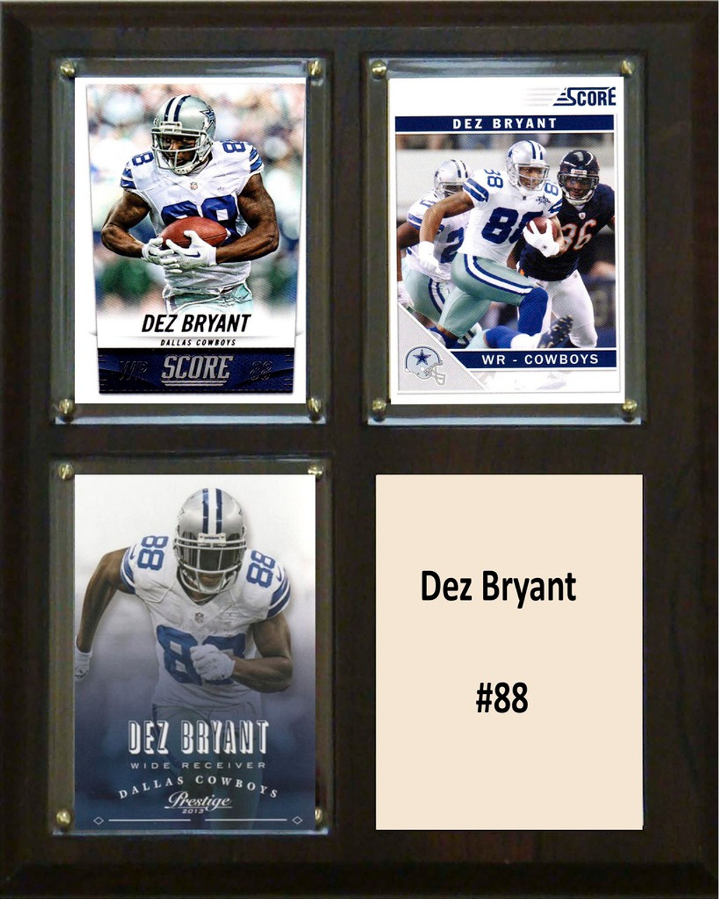 NFL 8"x10" Dez Bryant Dallas Cowboys Three Card Plaque