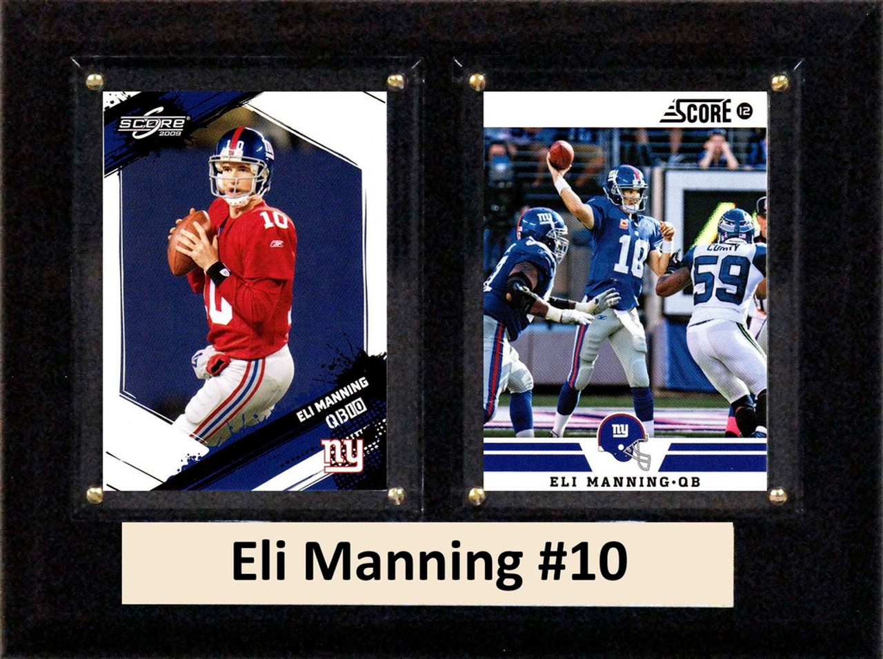 NFL 6"X8" Eli Manning New York Giants Two Card Plaque