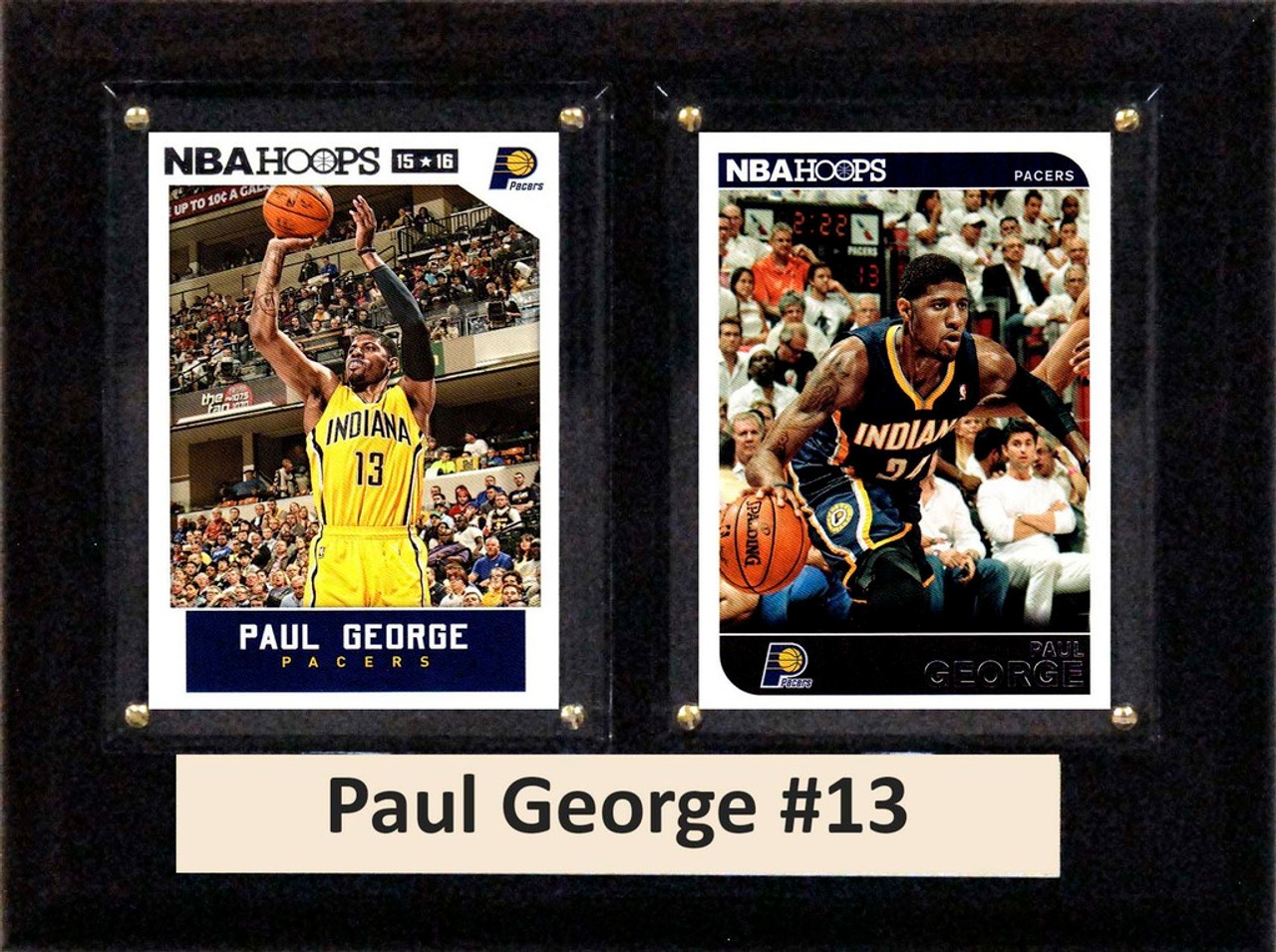 NBA 6"X8" Paul George Indiana Pacers Two Card Plaque