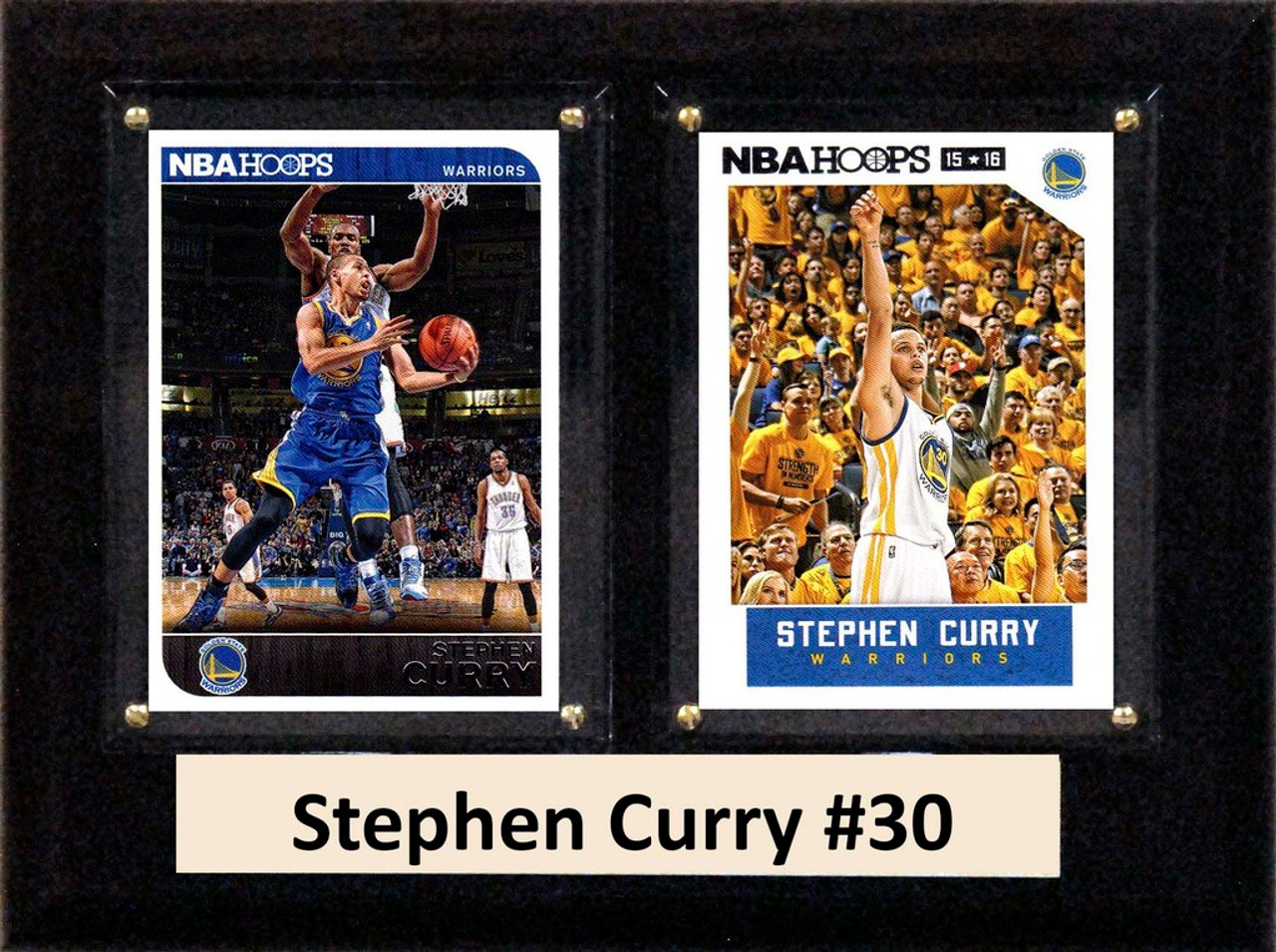 NBA 6"X8" Stephen Curry Golden State Warriors Two Card Plaque