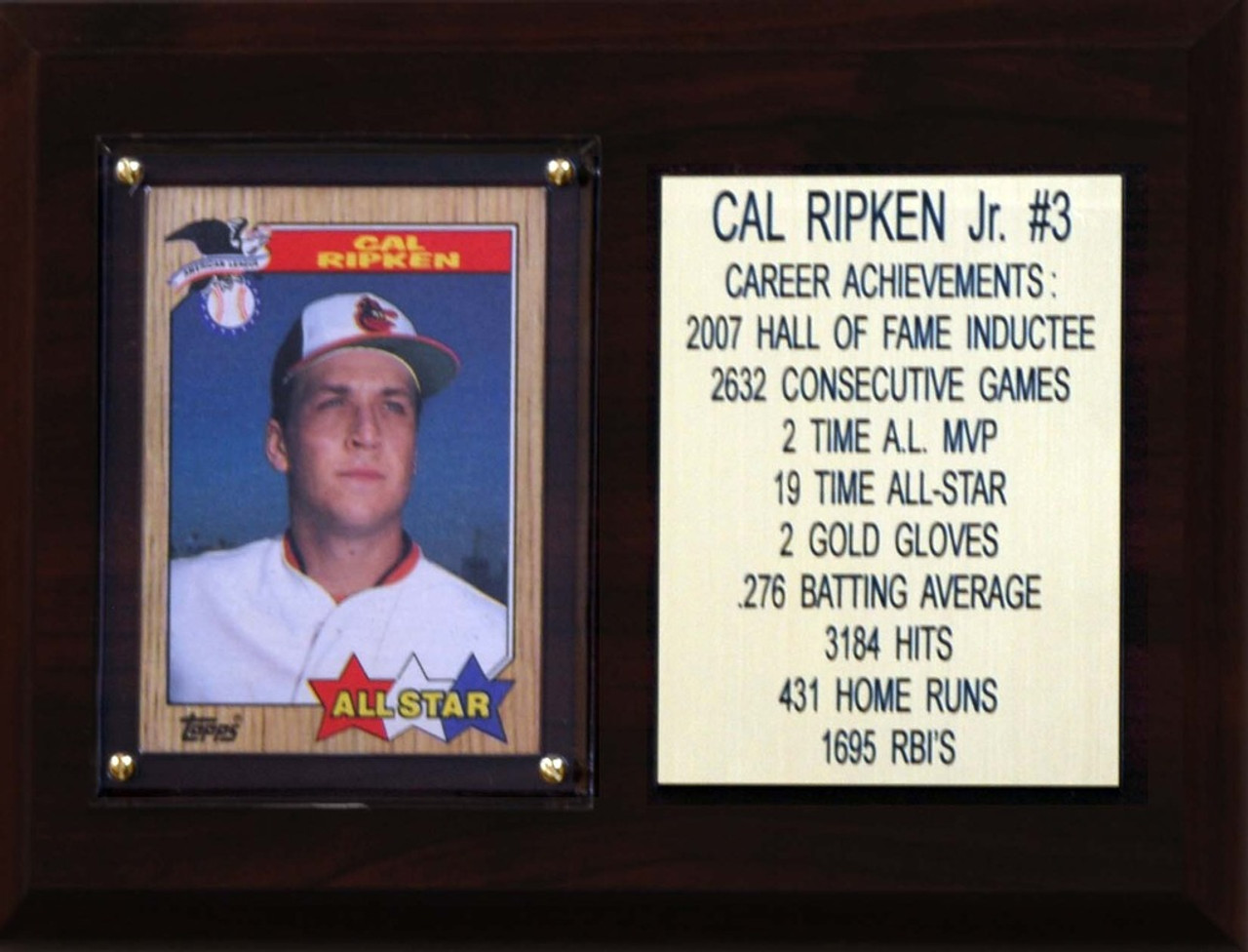 MLB 6"X8" Cal Ripken Jr. Baltimore Orioles Player Stat Plaque