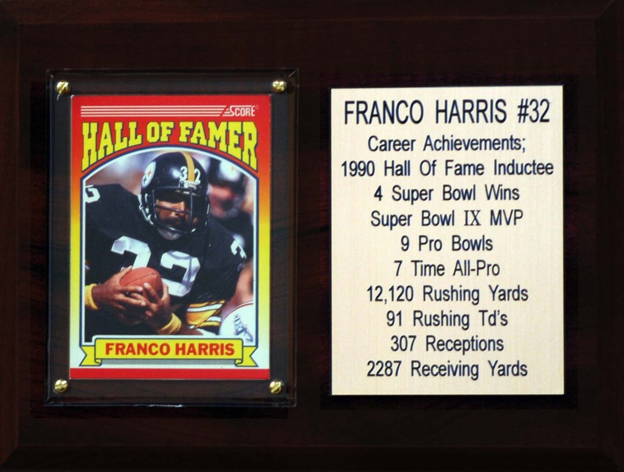 NFL 6"X8" Franco Harris Pittsburgh Steelers Career Stat Plaque