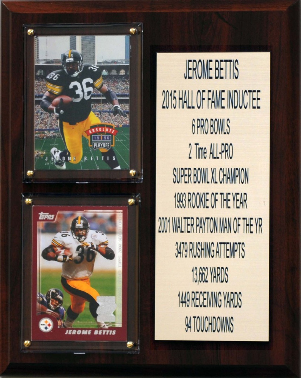 NFL 8"X10" Jerome Bettis Pittsburgh Steelers Career Stat Plaque
