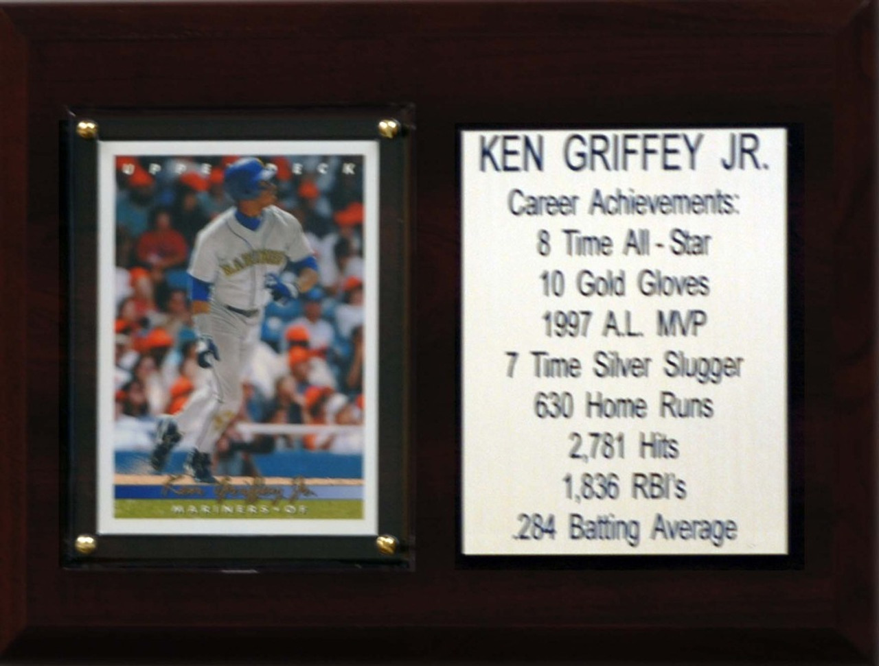 C&I Collectibles MLB 8x10 Ken Griffey Jr. Seattle Mariners Career Stat Plaque