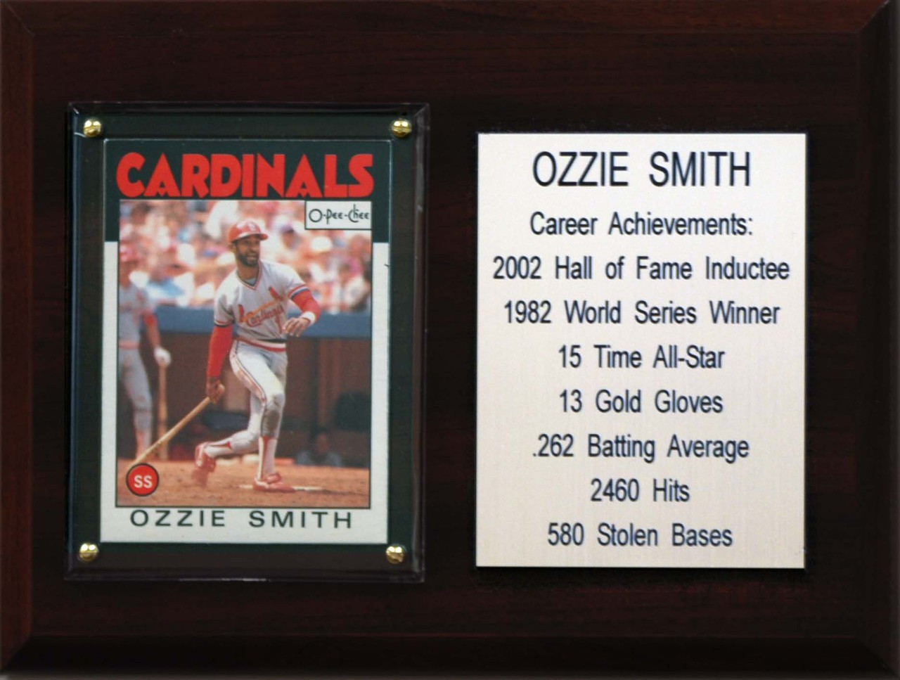 MLB 6"X8" Ozzie Smith St. Louis Cardinals Career Stat Plaque