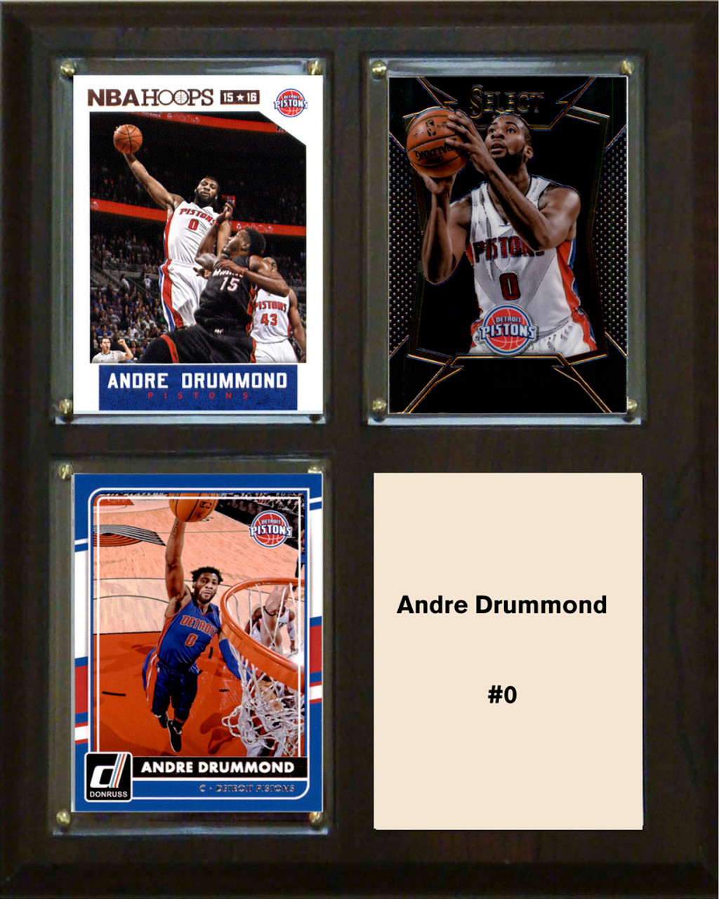 NBA 8"x10" Andre Drummond Detriot Pistons Three Card Plaque