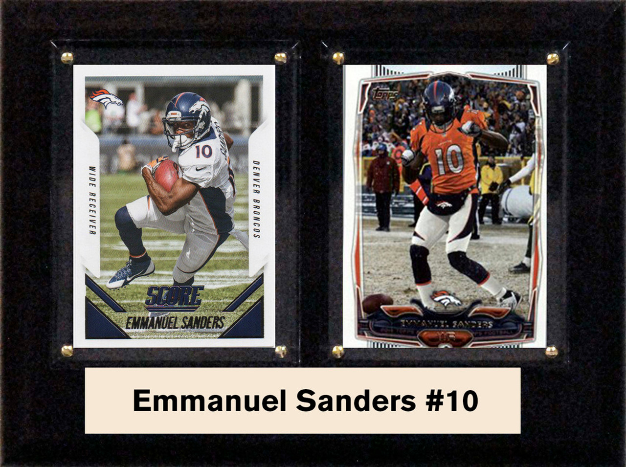 NFL 6"X8" Emmanuel Sanders Denver Broncos Two Card Plaque