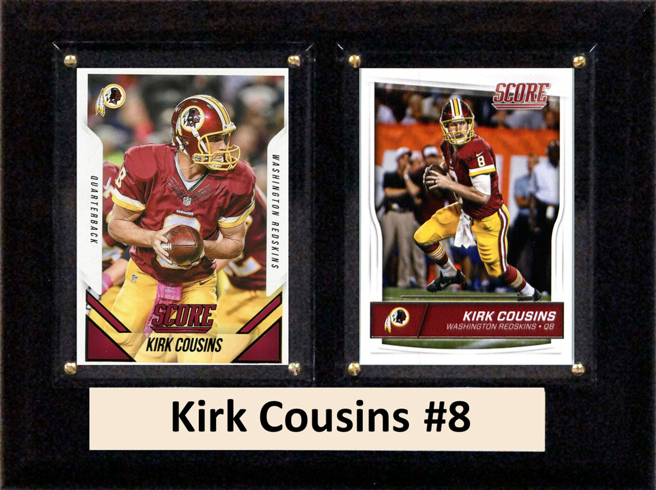 NFL 6"X8" Kirk Cousins Washington Redskins Two Card Plaque