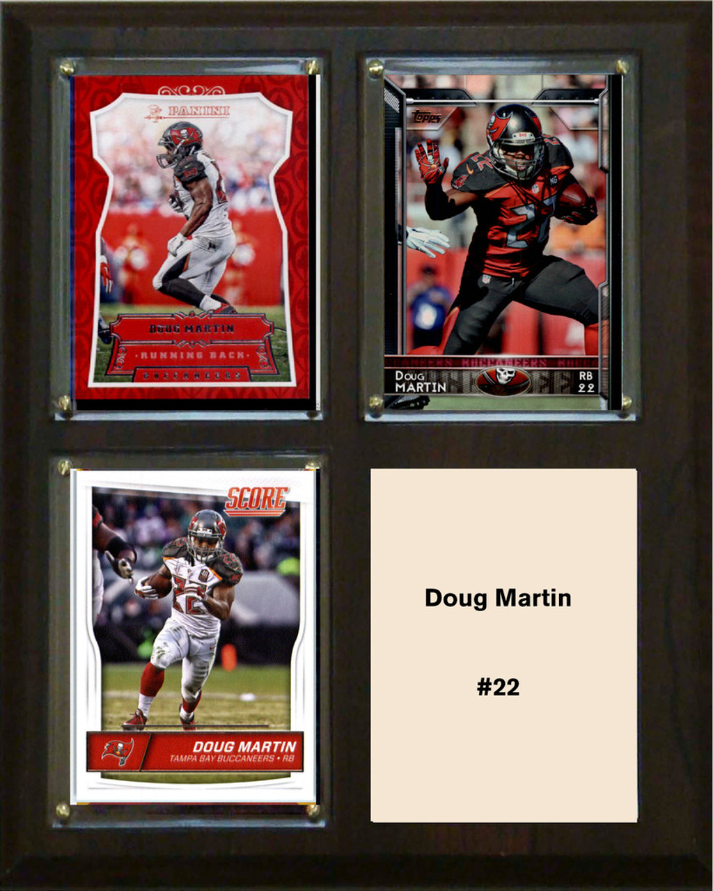 NFL 8"x10" Doug Martin Tampa Bay Buccaneers Three Card Plaque