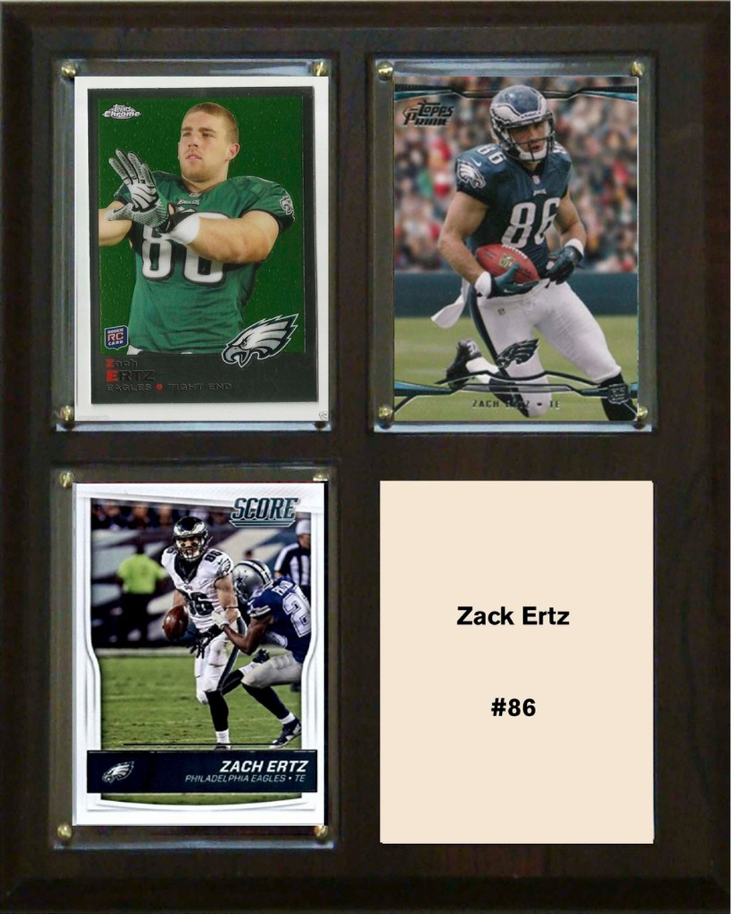 NFL 8'x10' Zack Ertz Philadelphia Eagles Three Card Plaque - C and I  Collectibles