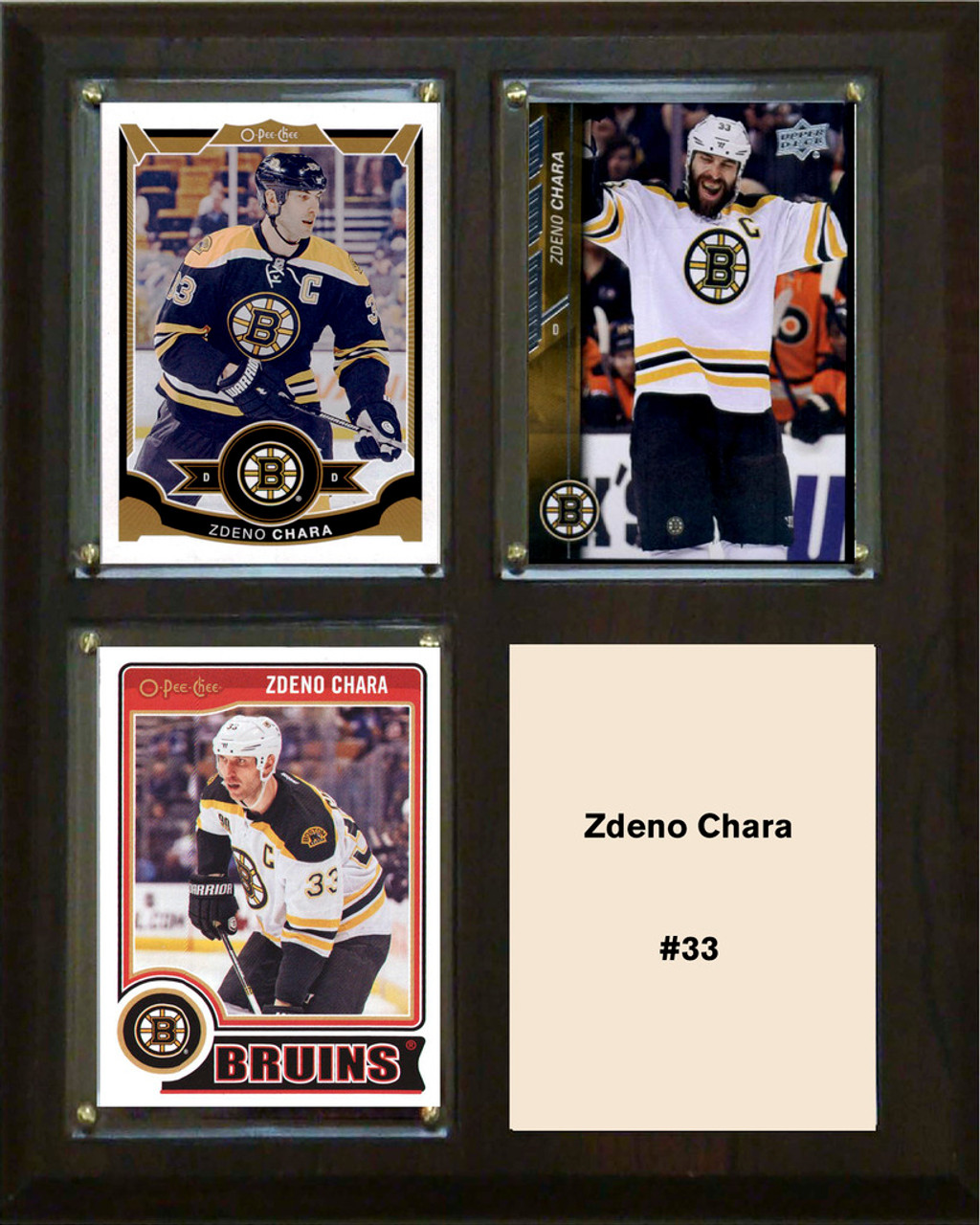 NHL 8"x10" Zdeno Chara Boston Bruins Three Card Plaque