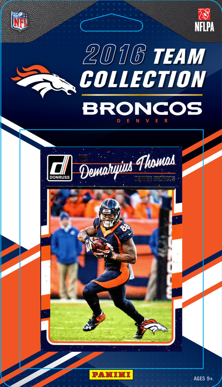 NFL Denver Broncos Licensed 2016 Donruss Team Set.