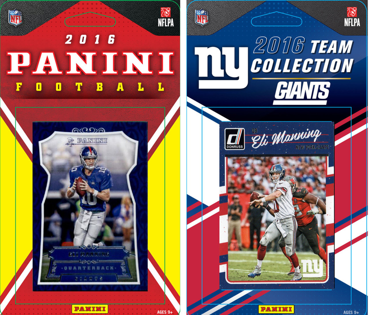 NFL New York Giants Licensed 2016 Panini and Donruss Team Set