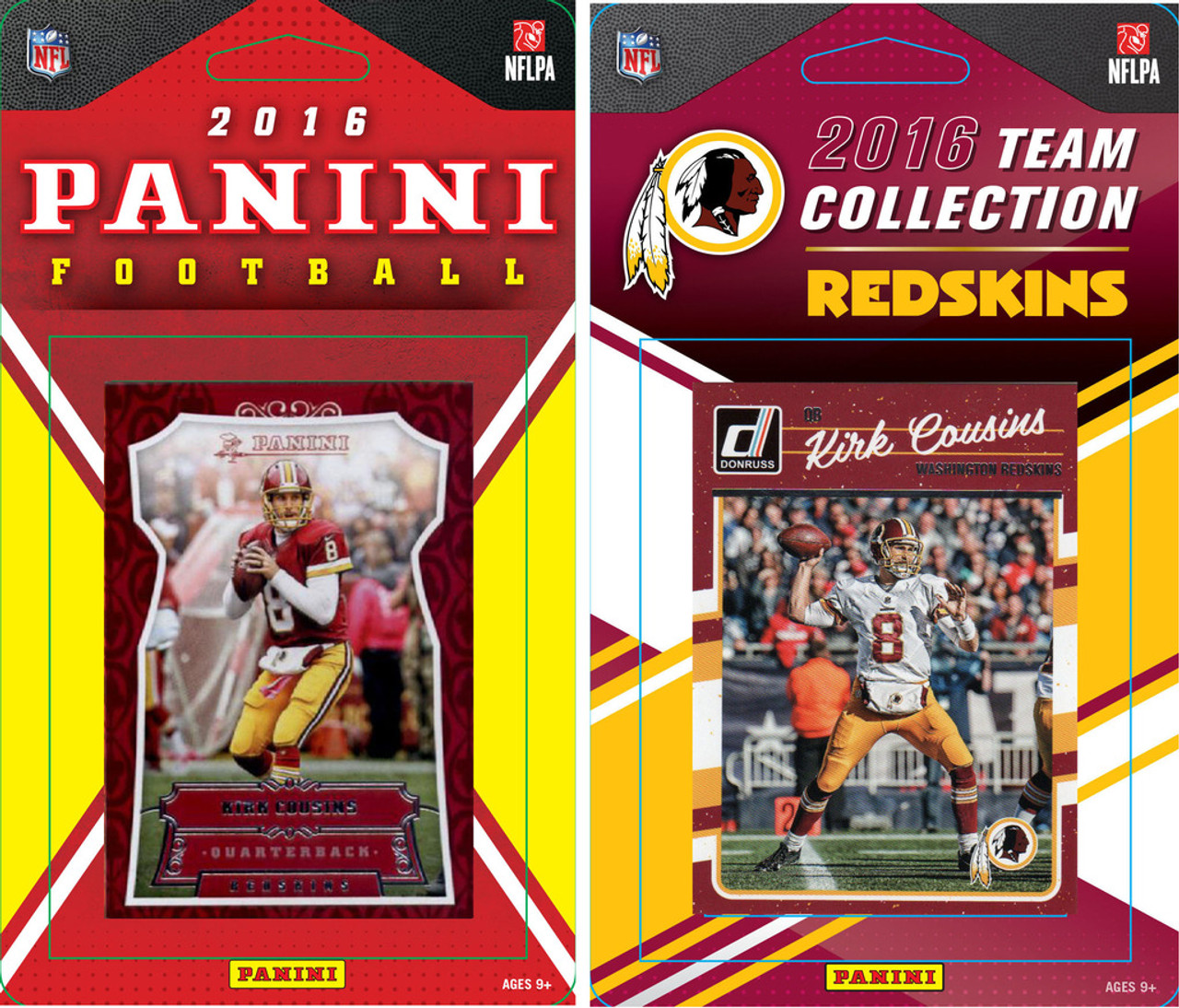 NFL Washington Redskins Licensed 2016 Panini and Donruss Team Set