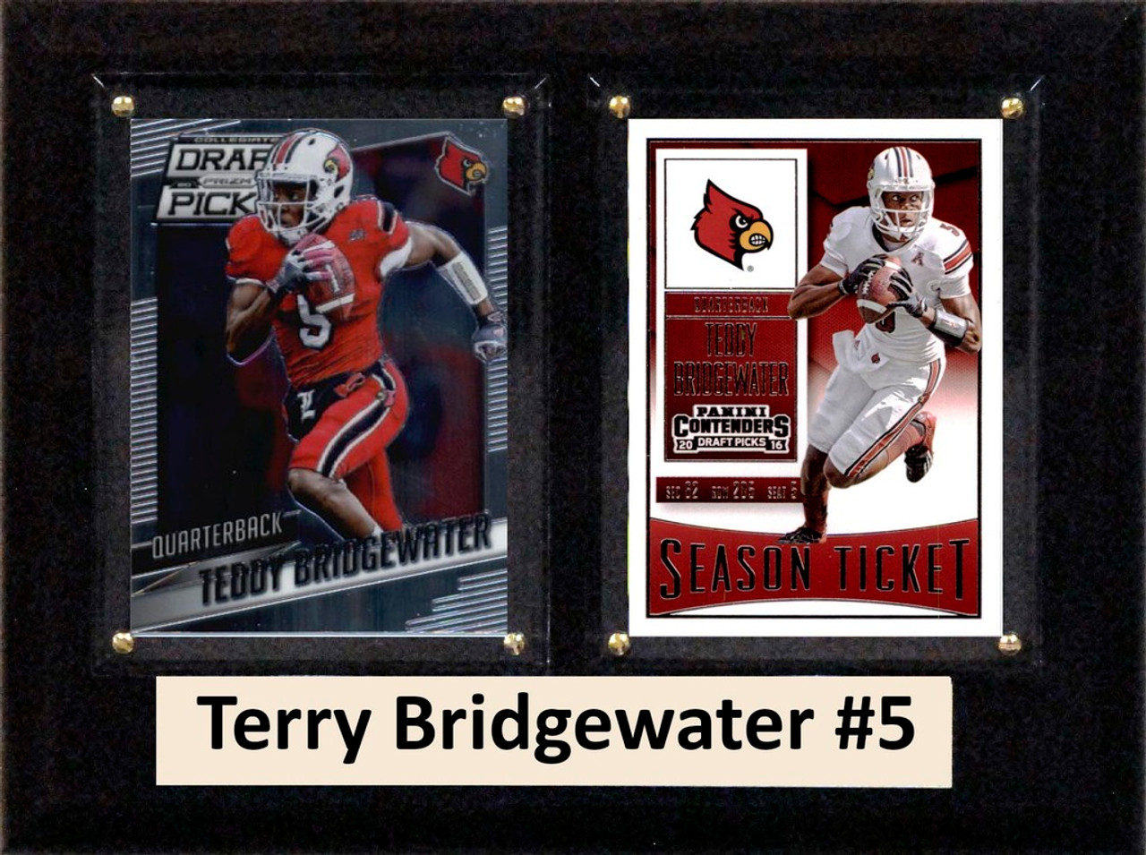 NCAA 6"X8" Teddy Bridgewater Louisville Cardinal Two Card Plaque