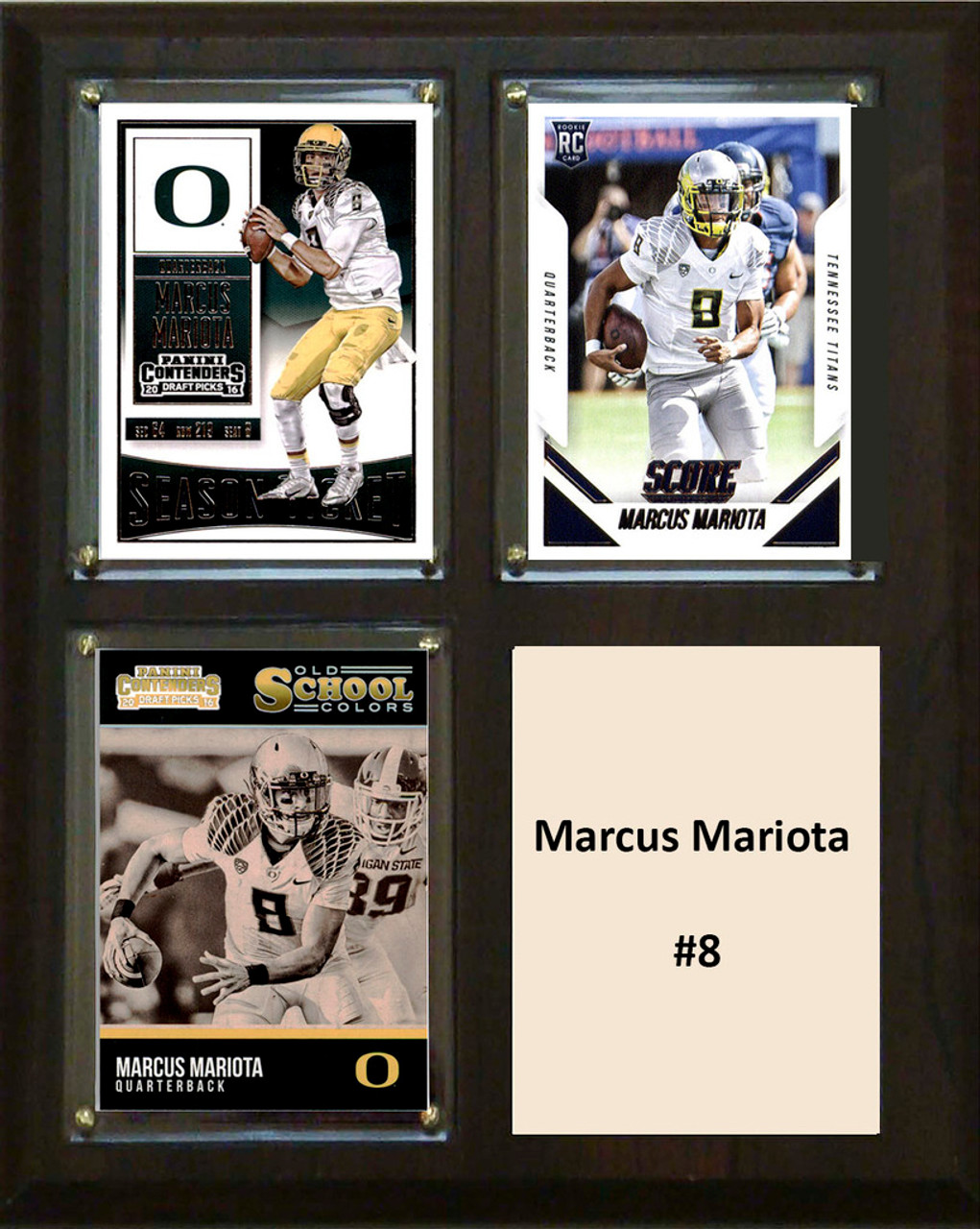 NCAA 8"X10" Marcus Mariota Oregon Ducks Three Card Plaque