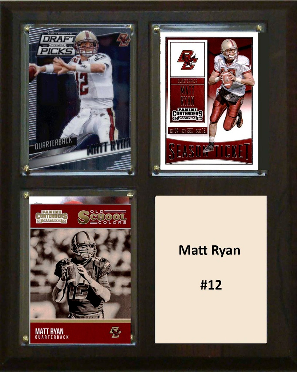 NCAA 8"X10" Matt Ryan Boston College Eagles Three Card Plaque