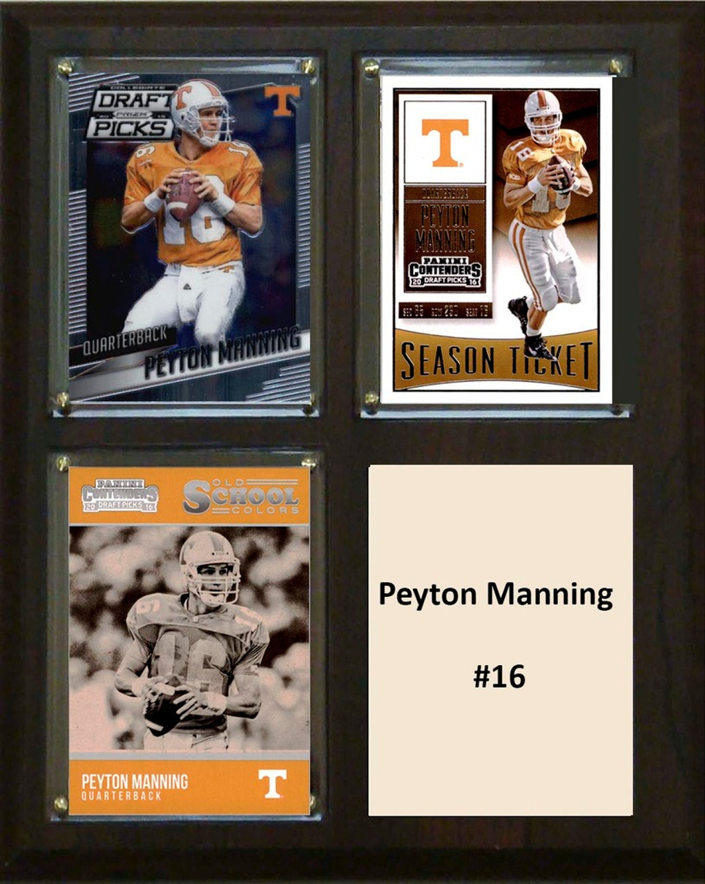 NCAA 8"X10" Peyton Manning Tennessee Volunteers Three Card Plaque