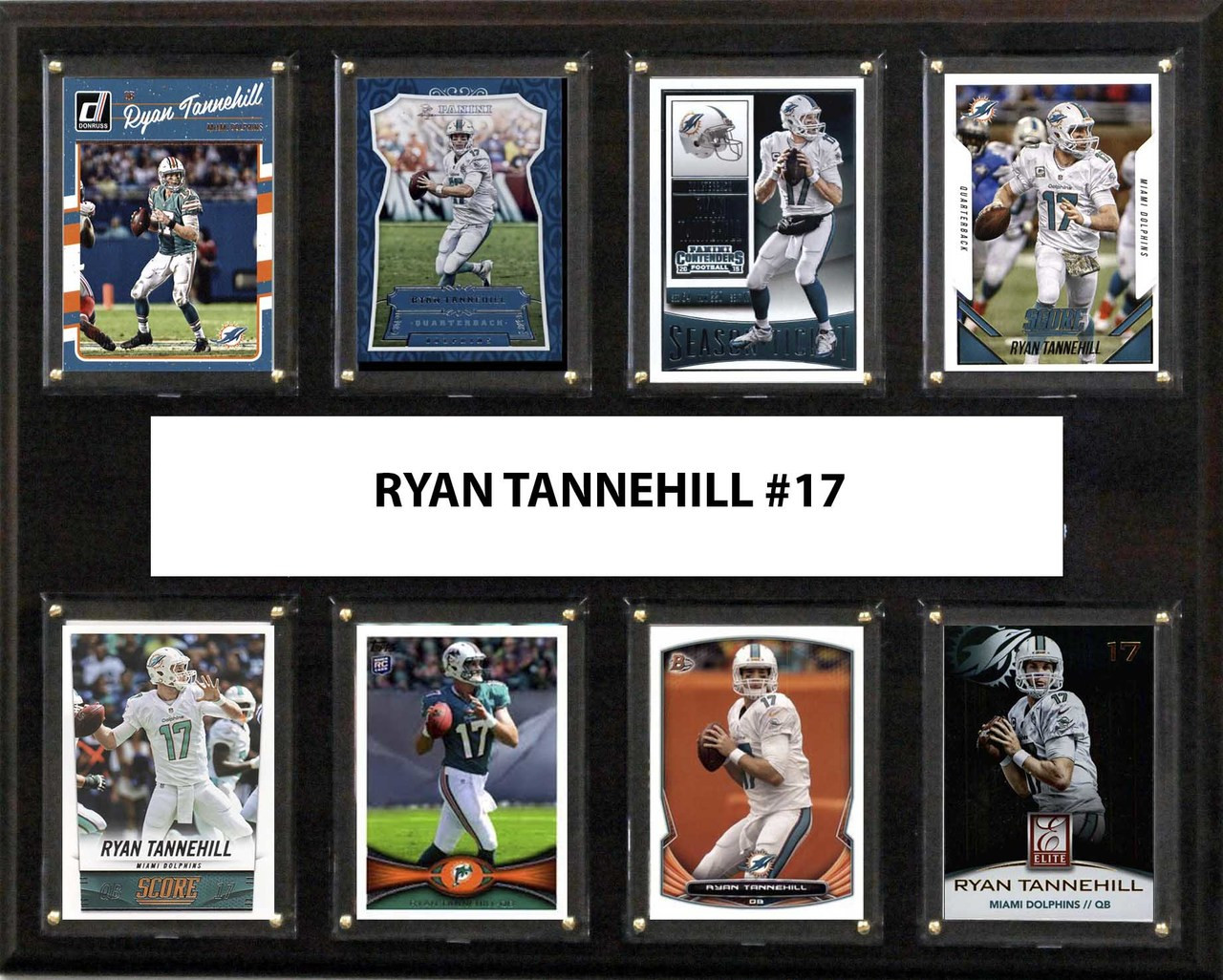 NFL 12"x15" Ryan Tannehill Miami Dolphins 8-Card Plaque